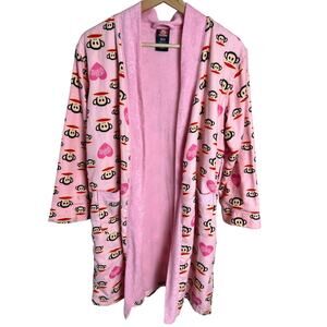 Paul Frank 10/12  “The Monkey” Bath Wrap/Robe Pink
